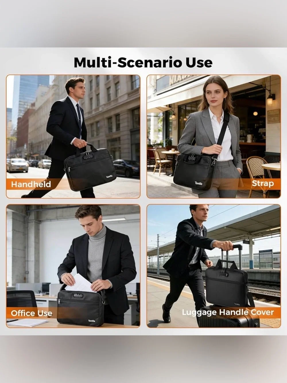 Laptop Bag, 14 inch Fireproof Safe Messenger Bag for Laptop or Tablet